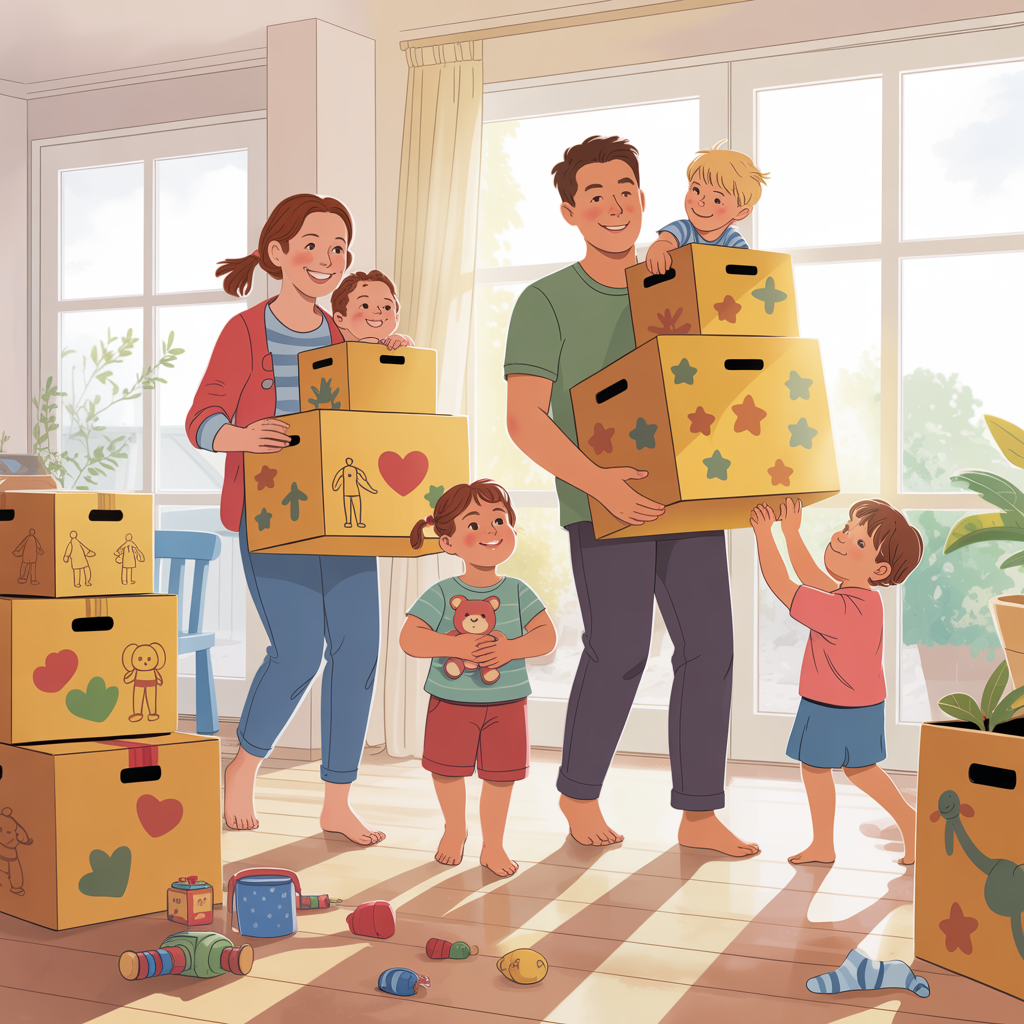 Déménagement avec des enfants